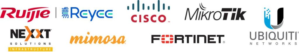 partners: Ruijie Reyee Cisco Mikrotik nexxt mimosa fortinet Ubiquiti Tp-link, network solutions data comunicaciones